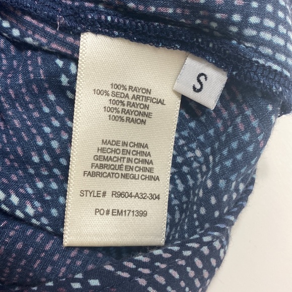 Anthropologie Cloth & Stone Dotted Herringbone Blouse - Picture 8 of 10